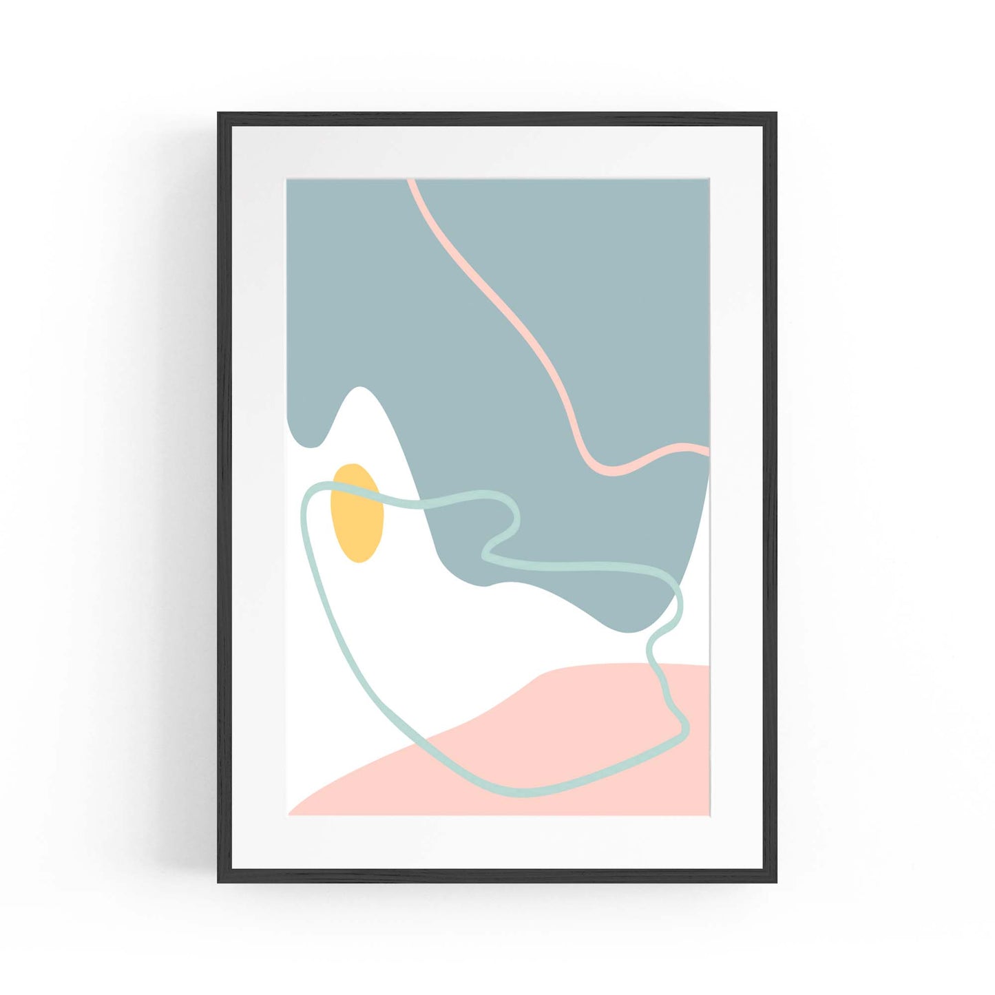 Calm Abstract Minimal Pastel Modern Wall Art #1 - The Affordable Art Company