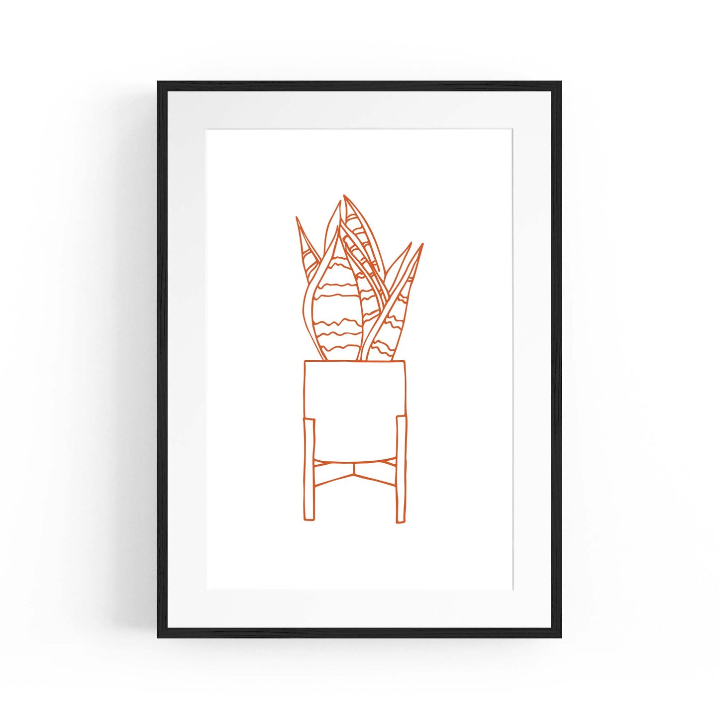 Abstract House Plant Minimal Living Room Wall Art #29 - The Affordable Art Company