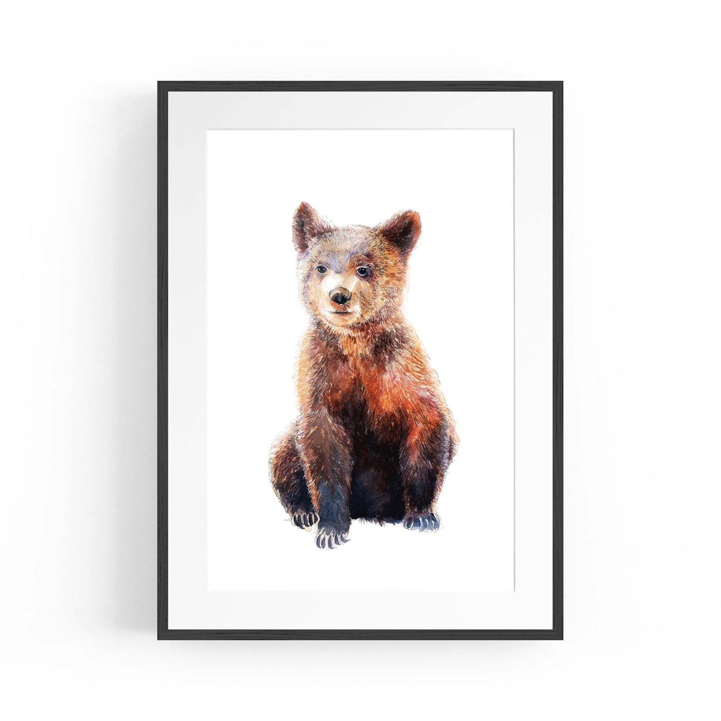 Watercolour Bear Painting Animal Nursery Wall Art - The Affordable Art Company