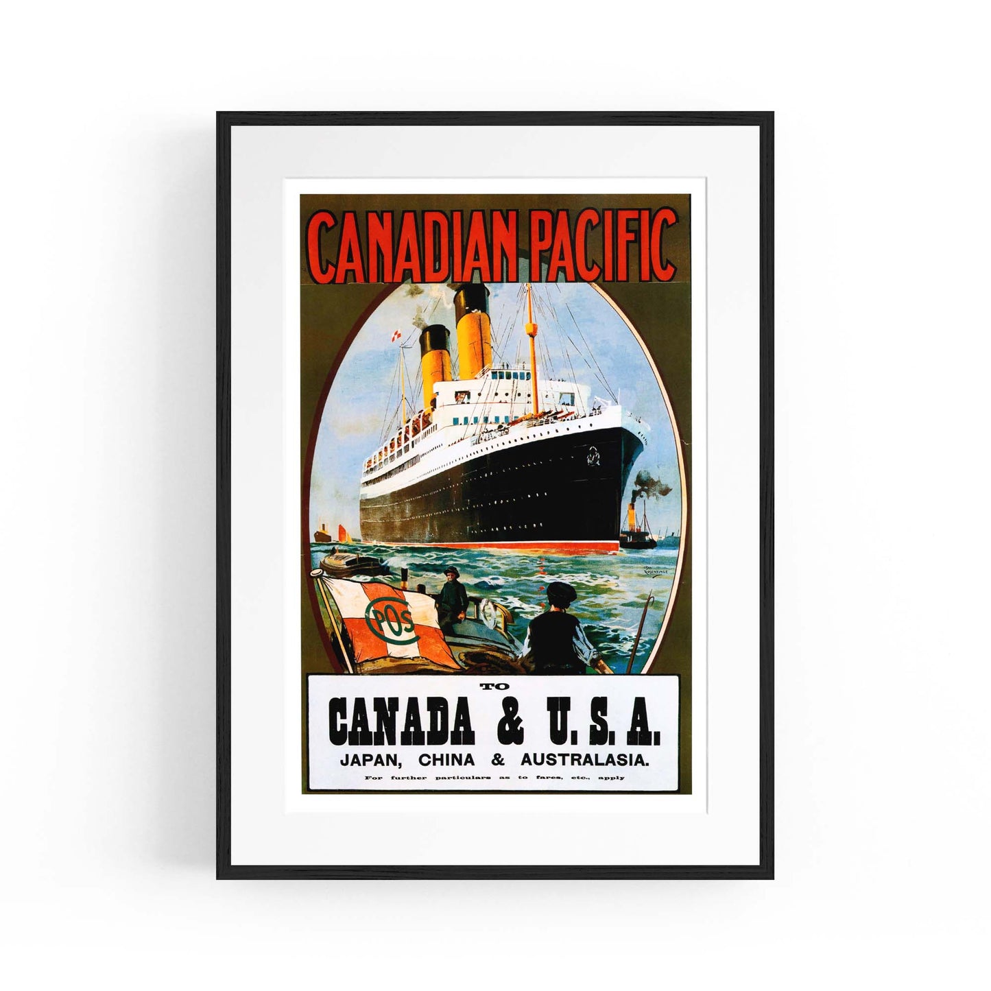 Canadian Pacific Vintage Shipping Advert Wall Art #2 - The Affordable Art Company