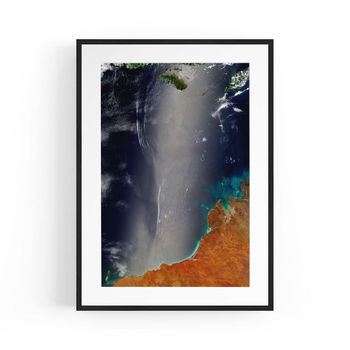 Shark Bay, Australia Satellite Wall Art #2 - The Affordable Art Company