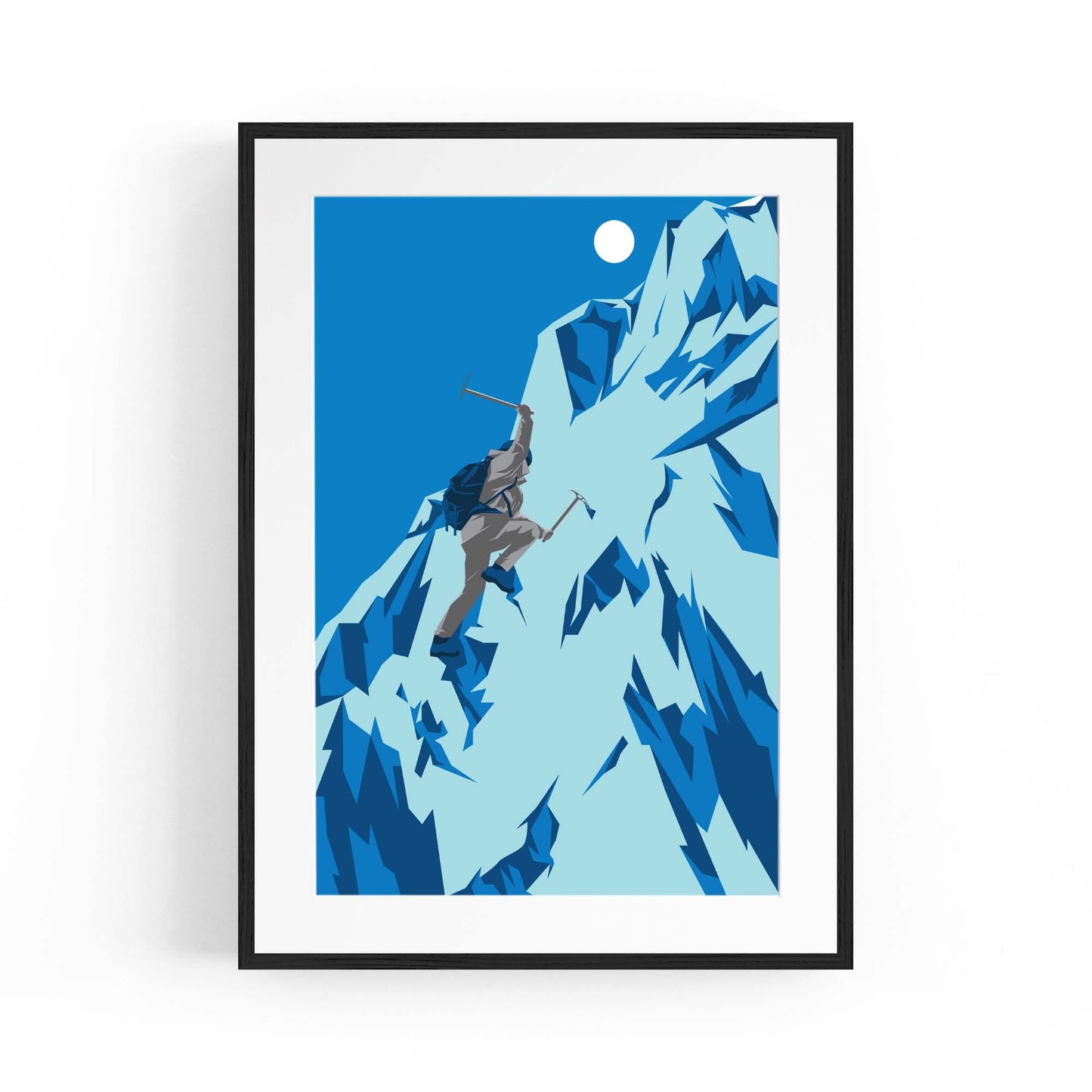 Retro Mountain Climbing Winter Sports Wall Art #3 - The Affordable Art Company