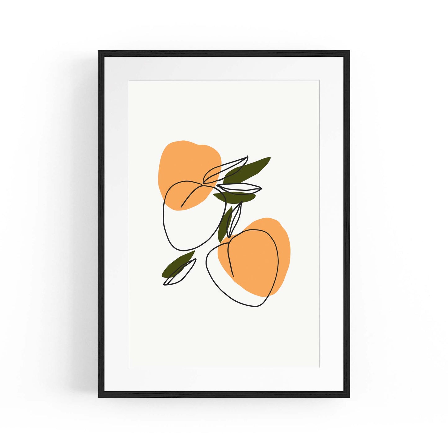 Retro Peach Fruit Kitchen Cafe Style Pastel Wall Art #2 - The Affordable Art Company