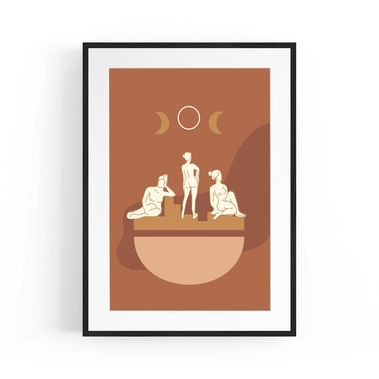 Abstract Greek Goddess Retro Minimal Wall Art #2 - The Affordable Art Company