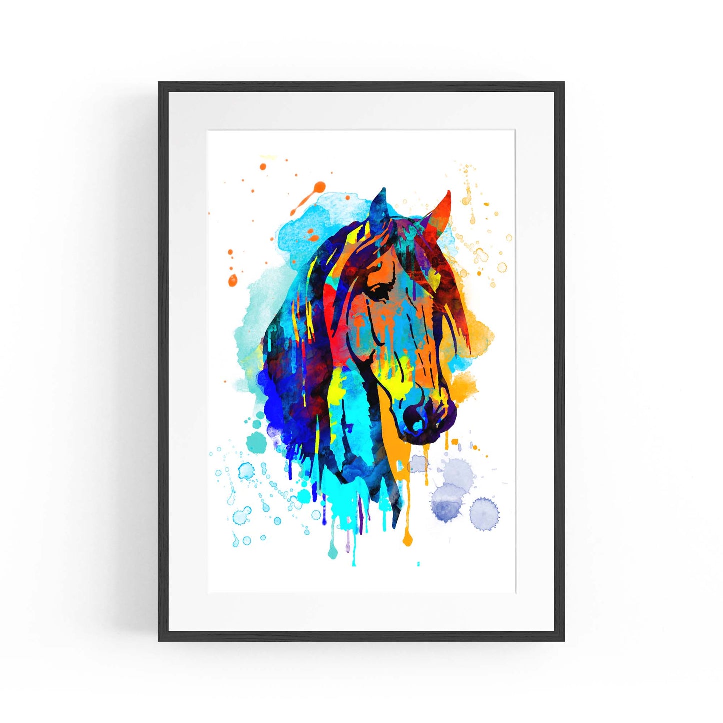 Horse Painting Girls Bedroom Colourful Wall Art #4 - The Affordable Art Company