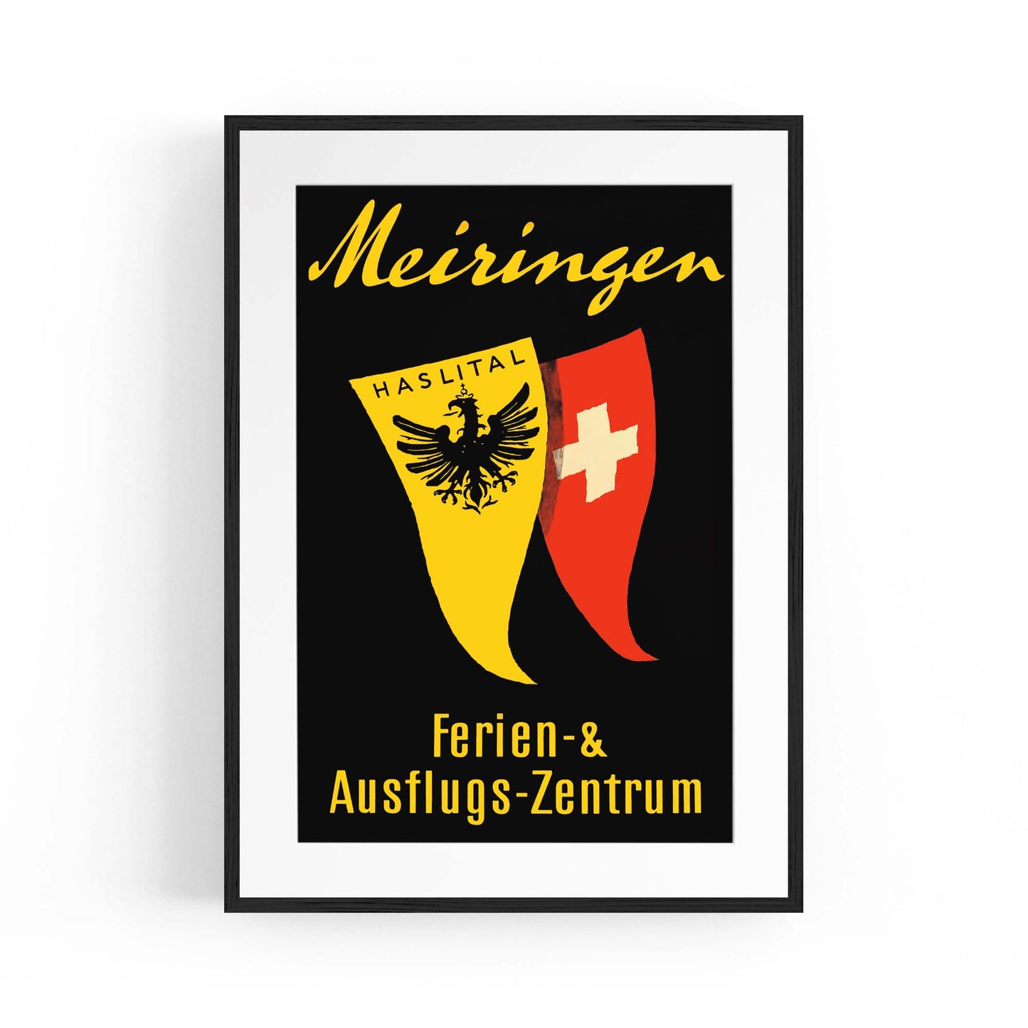 Meiringen Switzerland Vintage Travel Advert Wall Art - The Affordable Art Company