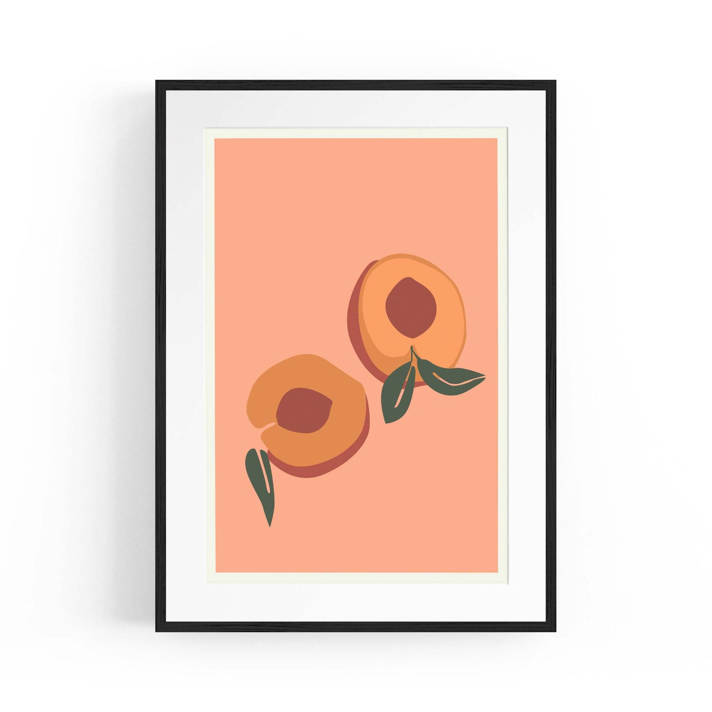 Peach Abstract Shape Minimal Design Wall Art - The Affordable Art Company