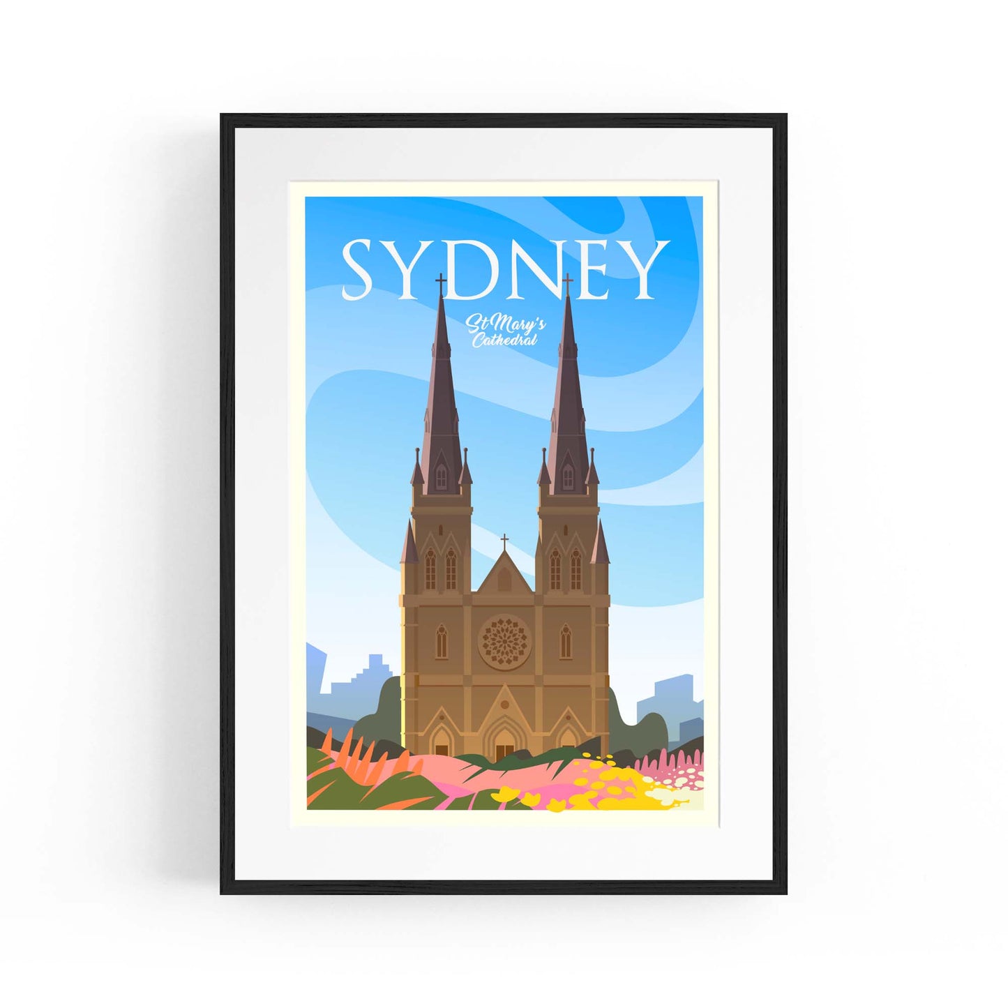 Retro Sydney Australia Vintage Travel Wall Art #1 - The Affordable Art Company