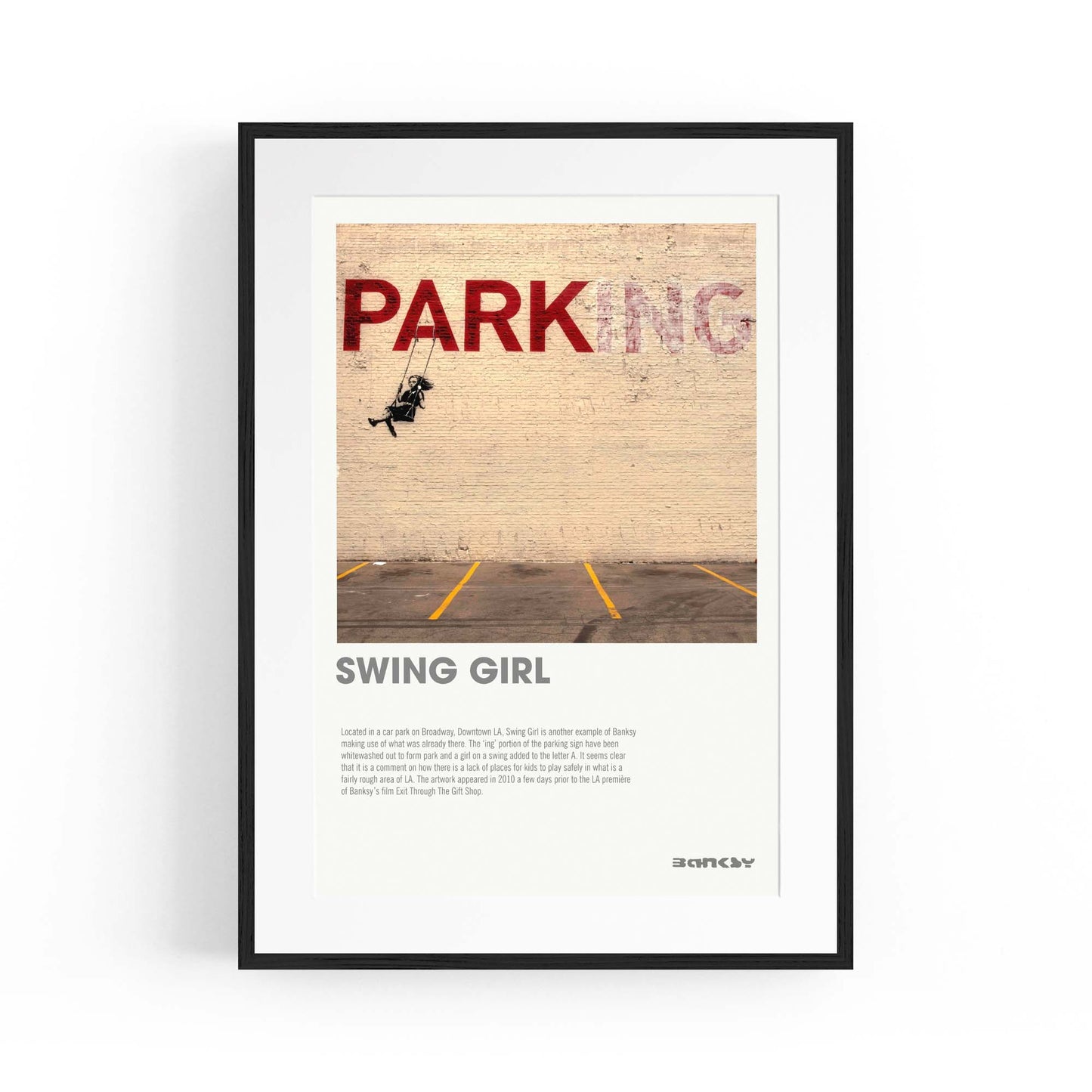 Banksy "Swing Girl" Graffiti Gallery Style Wall Art - The Affordable Art Company