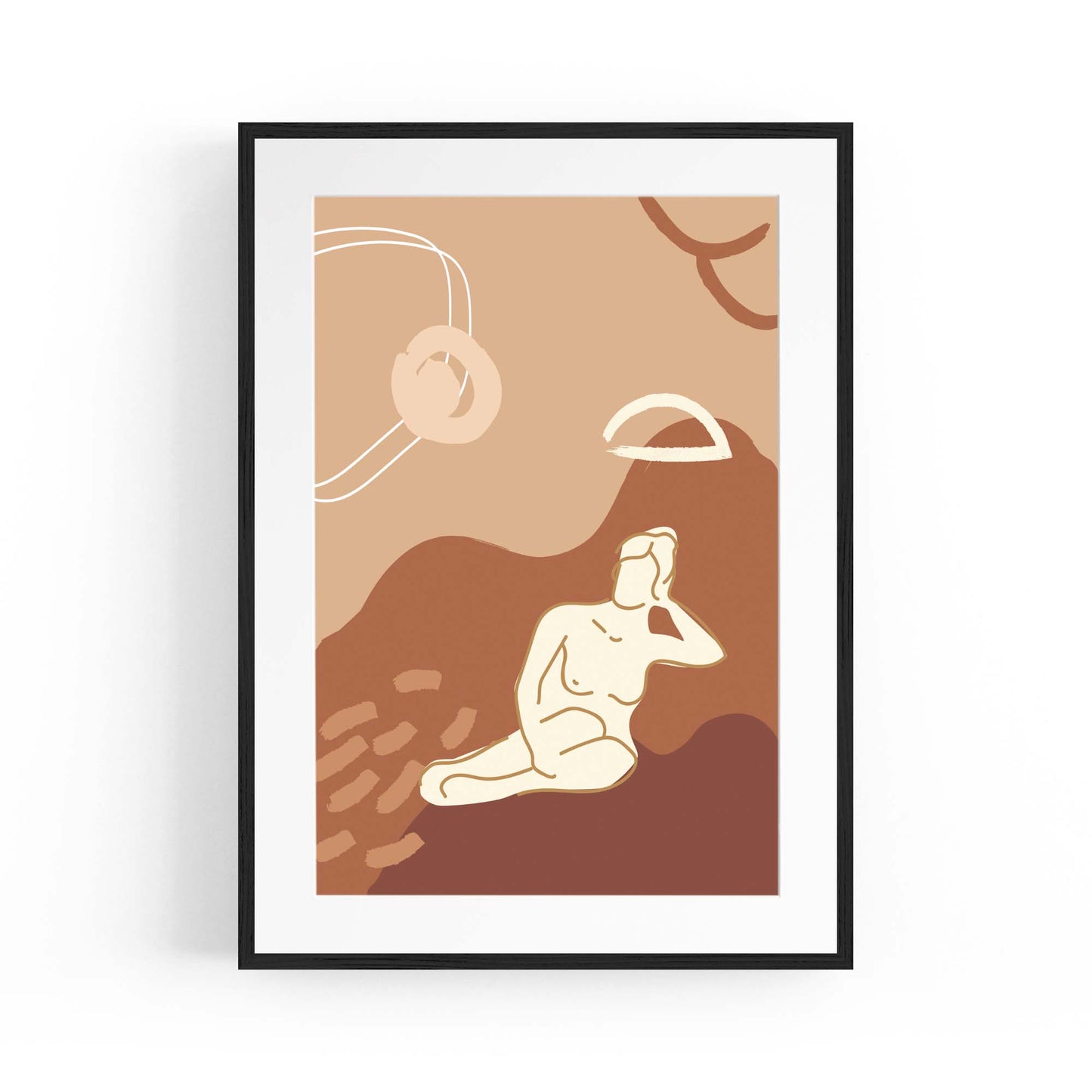 Minimal Greek Goddess Retro Abstract Wall Art - The Affordable Art Company