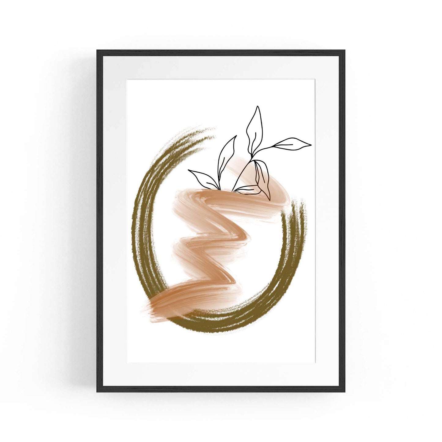 Plant Abstract Minimal Retro Drawing Wall Art #3 - The Affordable Art Company