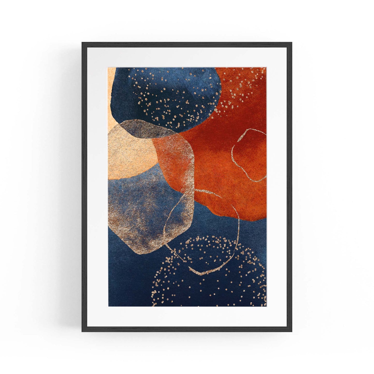 Abstract Modern Watercolour Shapes Painting Wall Art #4 - The Affordable Art Company
