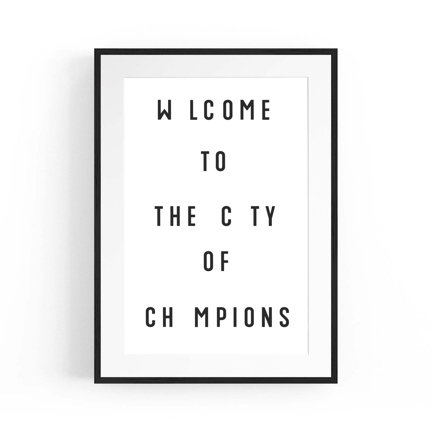 City of Champions Minimal Travel Trendy Wall Art - The Affordable Art Company
