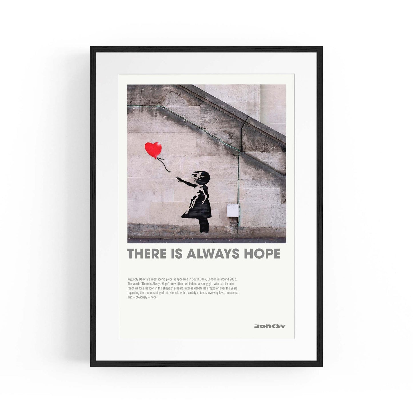 Banksy "Hope" Graffiti Gallery Style Unique Wall Art - The Affordable Art Company