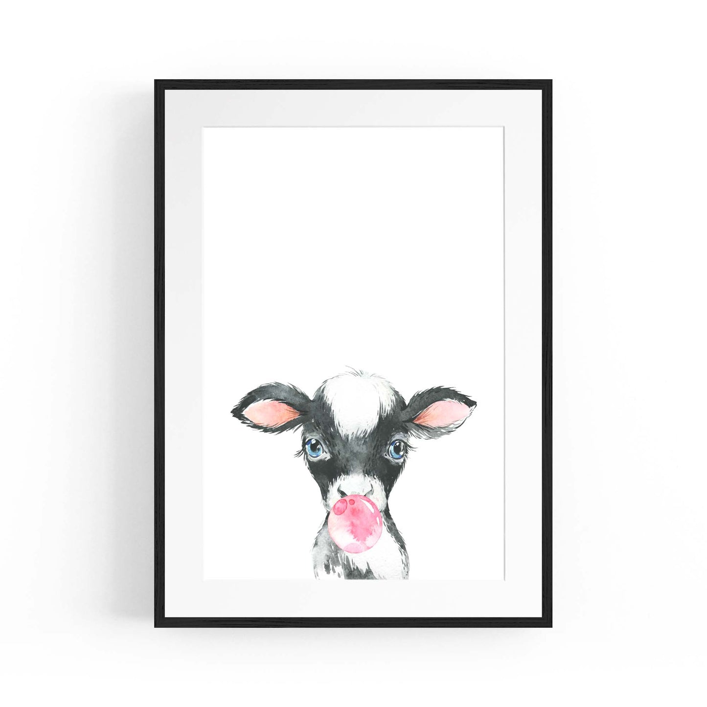 Cute Baby Cow Nursery Animal Gift Wall Art #3 - The Affordable Art Company