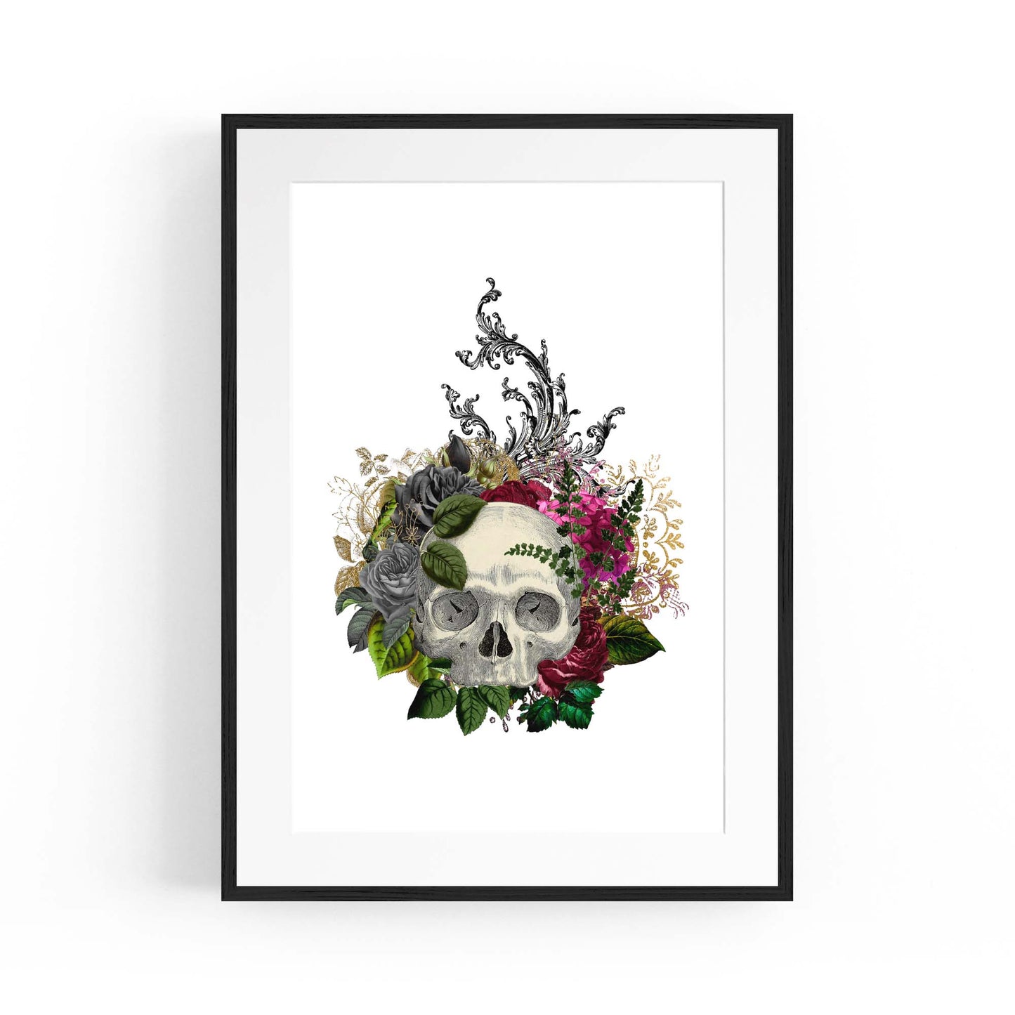 Gothic Skull Fashion Girls Bedroom Artwork Wall Art - The Affordable Art Company