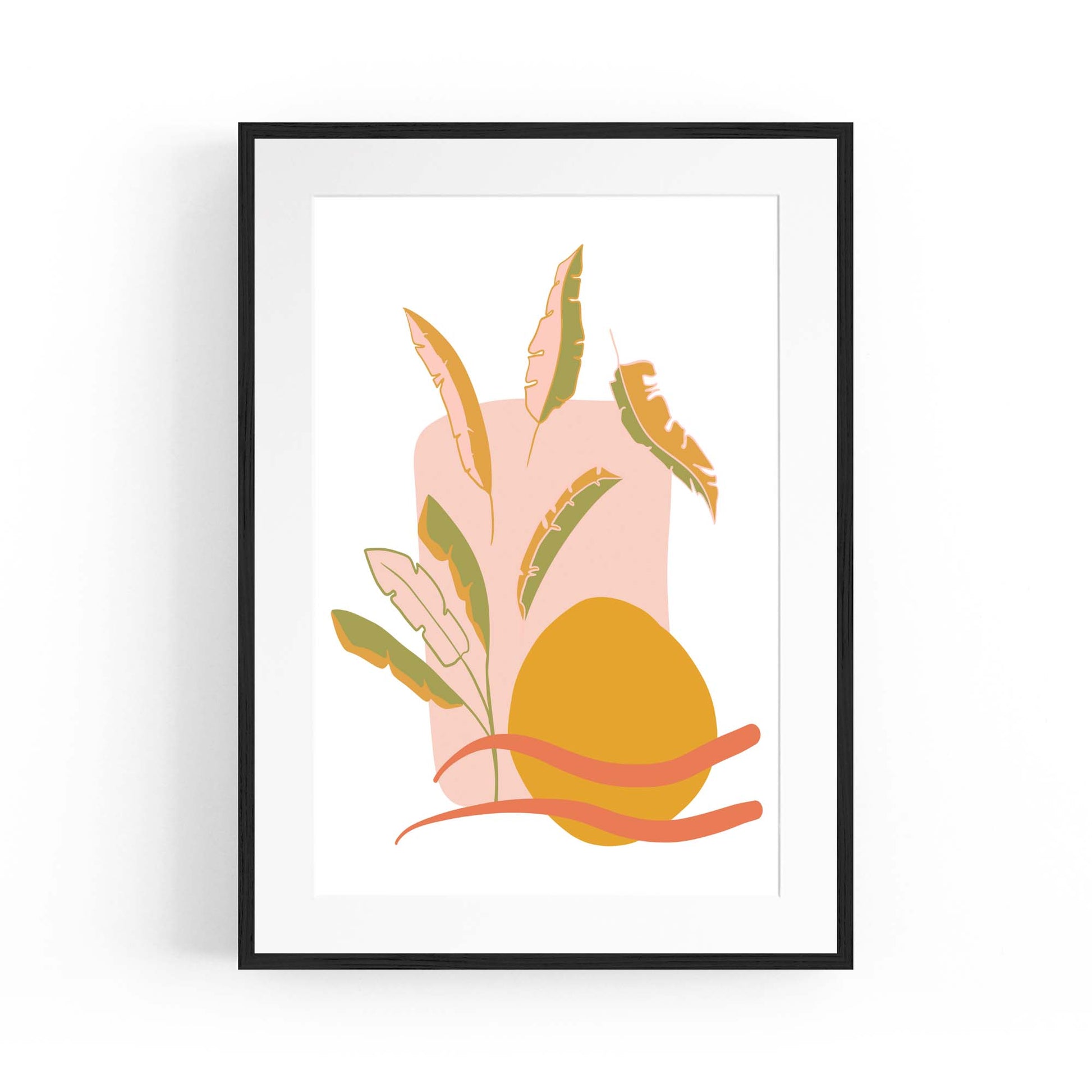 Abstract House Plant Minimal Living Room Wall Art #7 - The Affordable Art Company