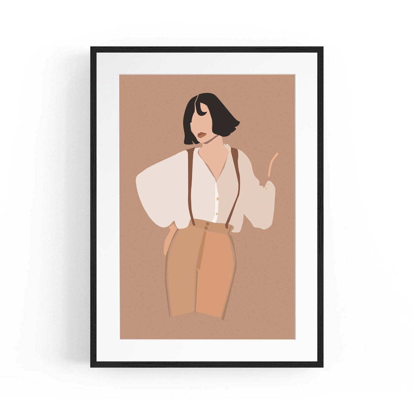 Abstract Confidence Girl Fashion Retro Wall Art - The Affordable Art Company