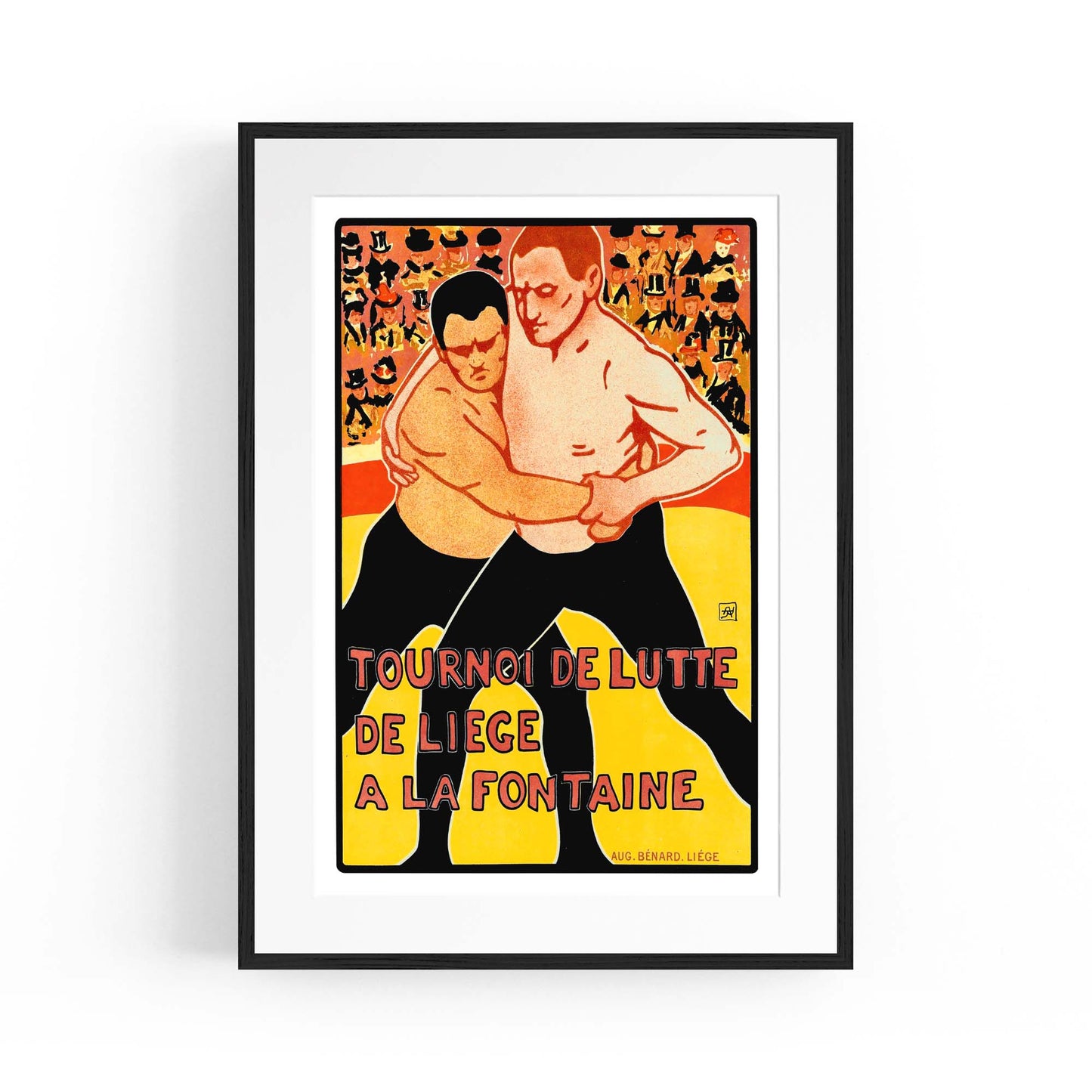Wrestling Tournament Vintage Sports Advert Wall Art - The Affordable Art Company