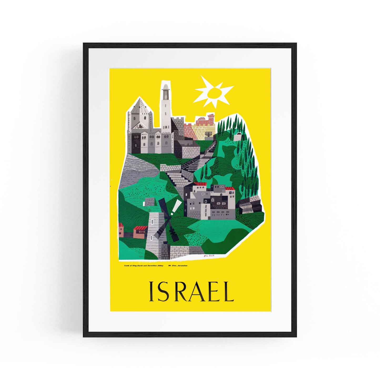 Israel Vintage Travel Advert Wall Art - The Affordable Art Company