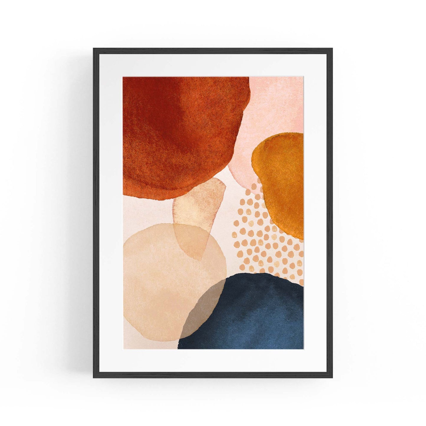 Abstract Modern Watercolour Shapes Painting Wall Art #6 - The Affordable Art Company