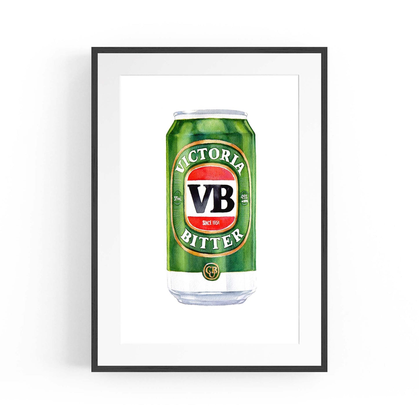 Victoria Bitter Tinnie Beer Painting Gift Wall Art - The Affordable Art Company