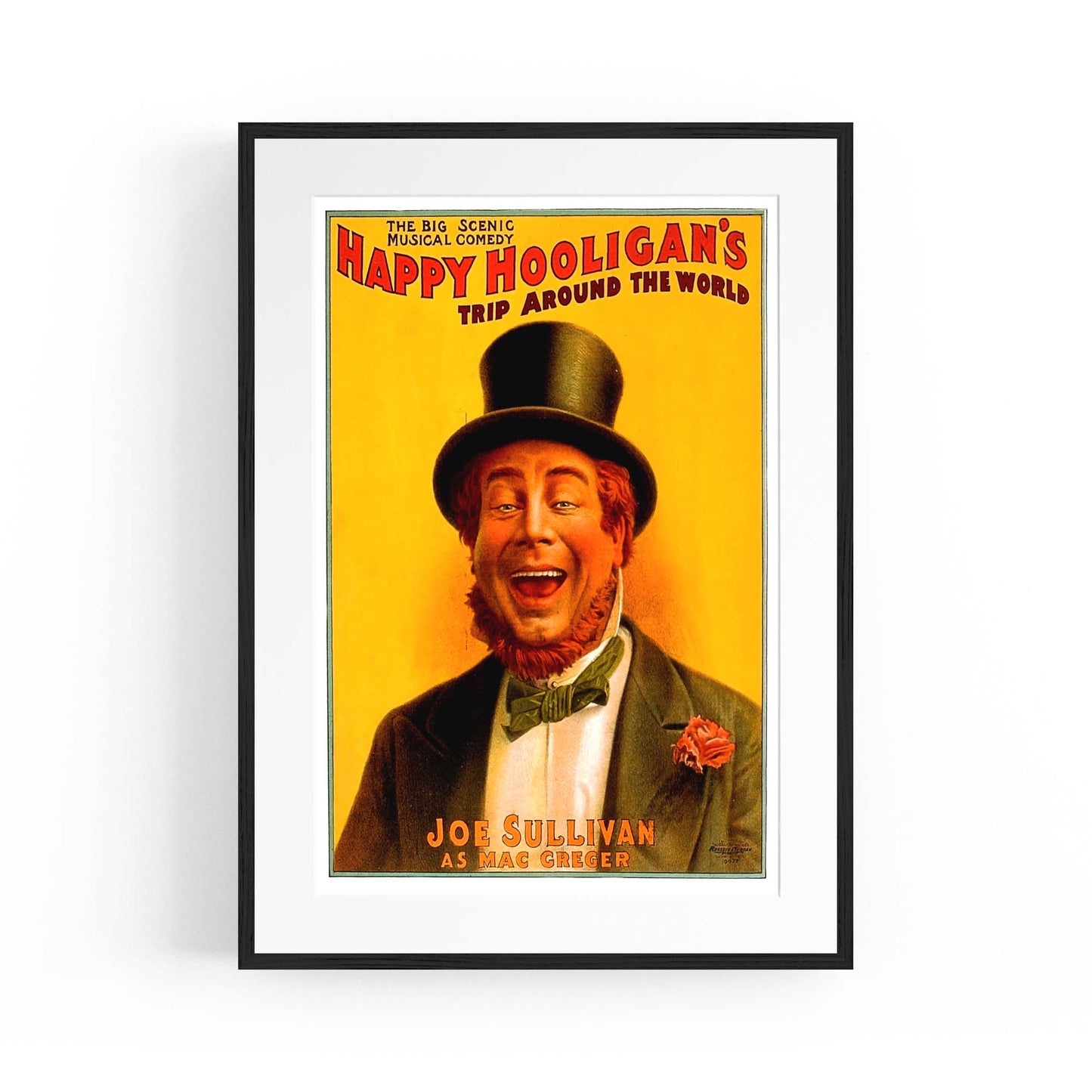 Happy Hooligan Irish Vintage Bar Advert Wall Art - The Affordable Art Company