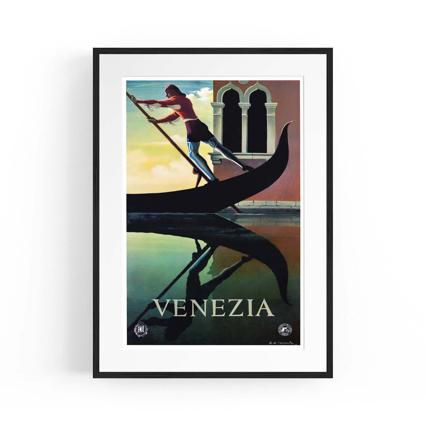 Venice Italy Vintage Travel Advert Wall Art - The Affordable Art Company