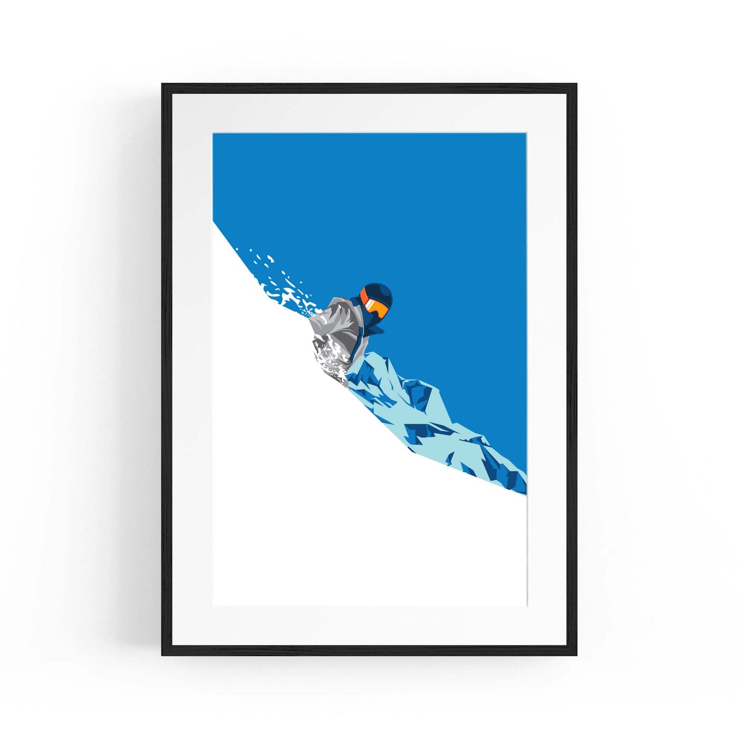 Retro Ski Winter Vintage Snow Cabin Wall Art #3 - The Affordable Art Company