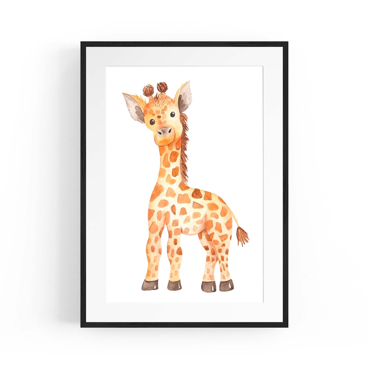 Cartoon Giraffe Cute Nursery Baby Animal Wall Art #2 - The Affordable Art Company