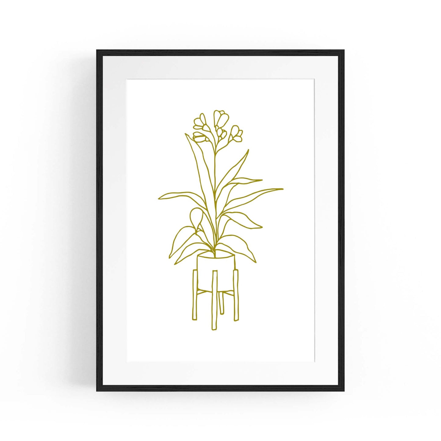 Abstract House Plant Minimal Living Room Wall Art #28 - The Affordable Art Company