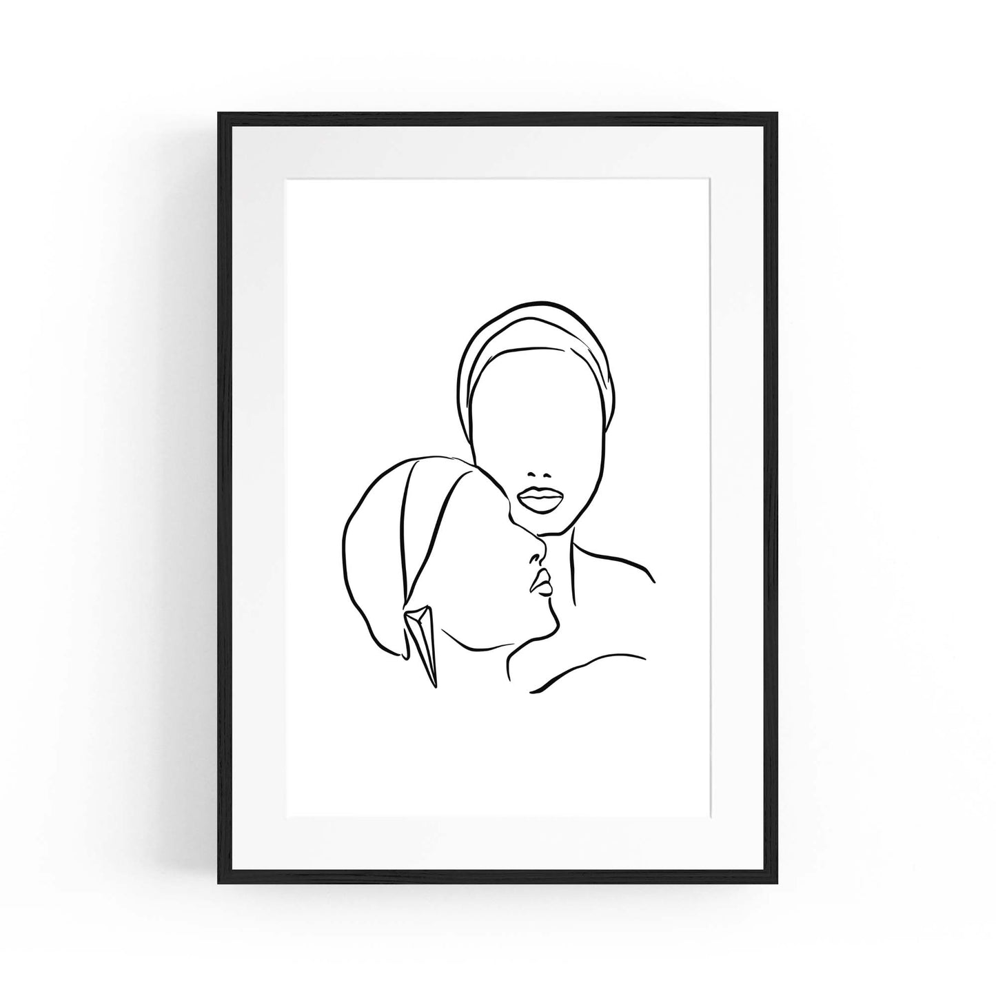 Comfort Female Line Bedroom Minimal Wall Art - The Affordable Art Company
