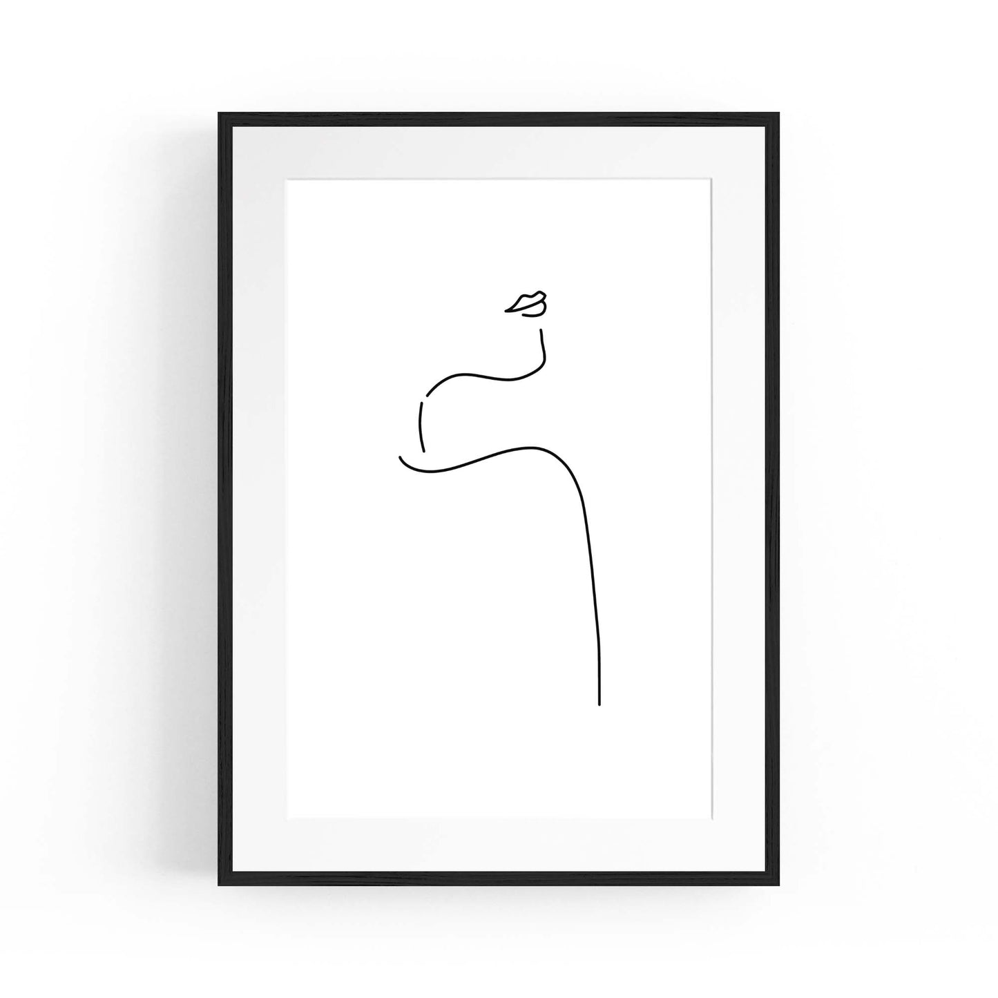 Female Body Nude Minimal Line Drawing Wall Art #3 - The Affordable Art Company