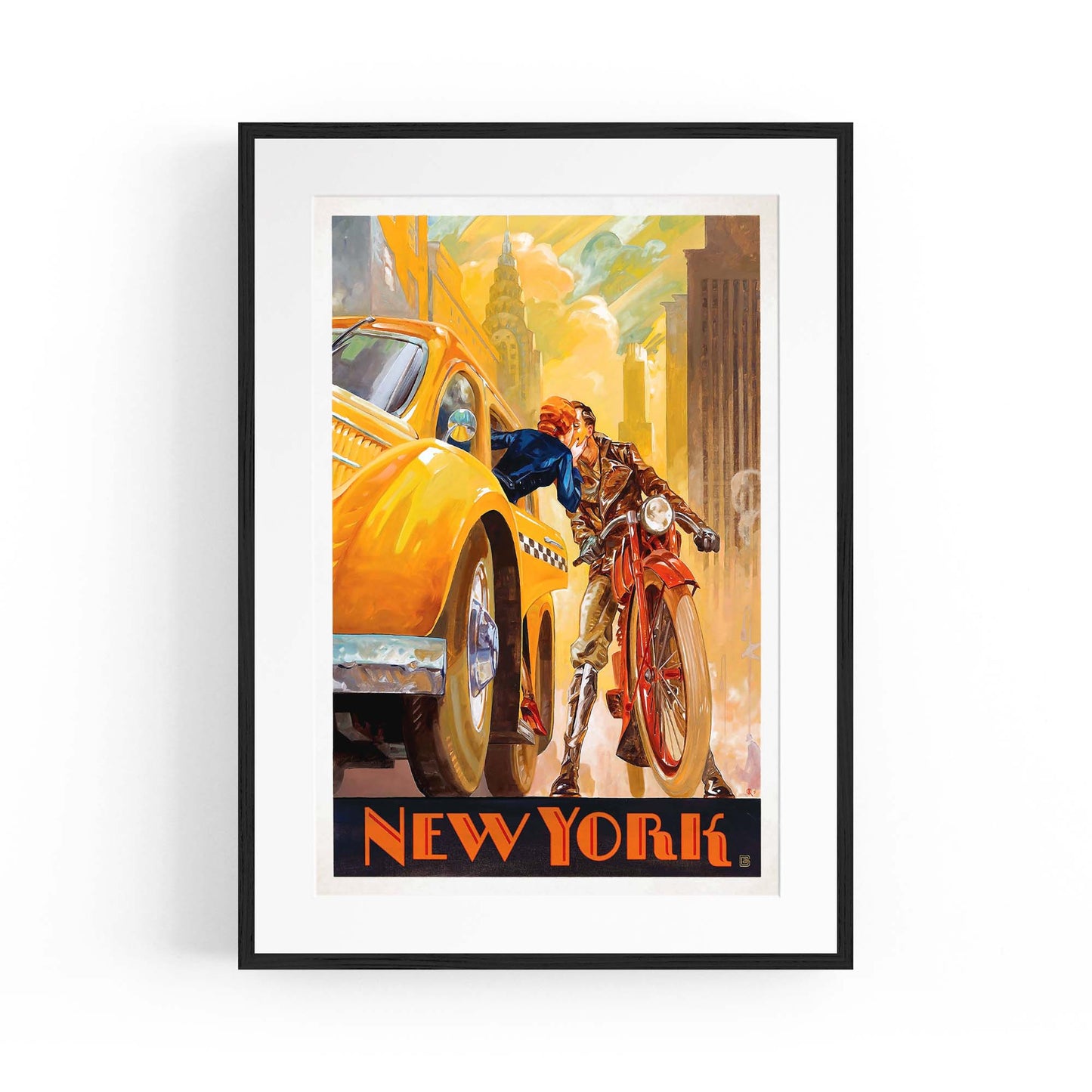 Romantic Goodbye, New York USA Vintage Wall Art - The Affordable Art Company