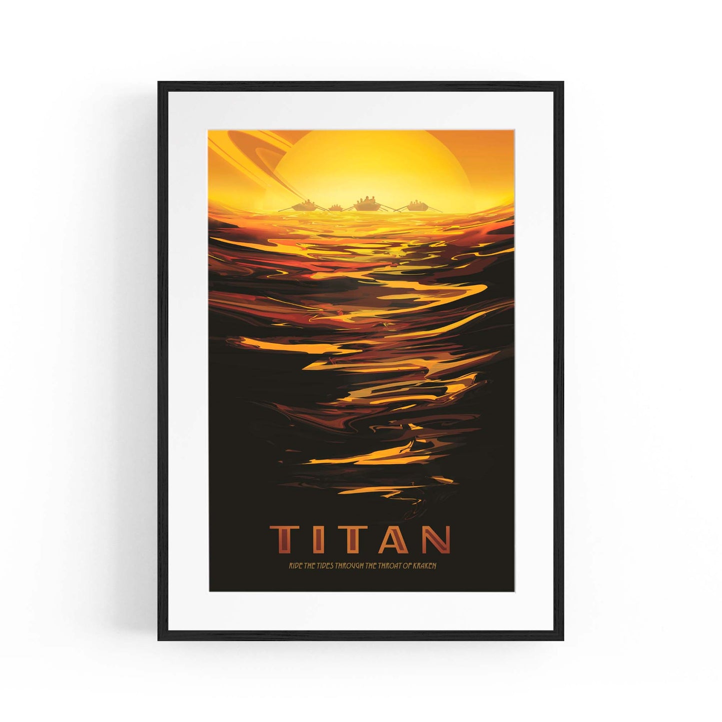 Retro Titan Moon Space NASA Science Wall Art - The Affordable Art Company