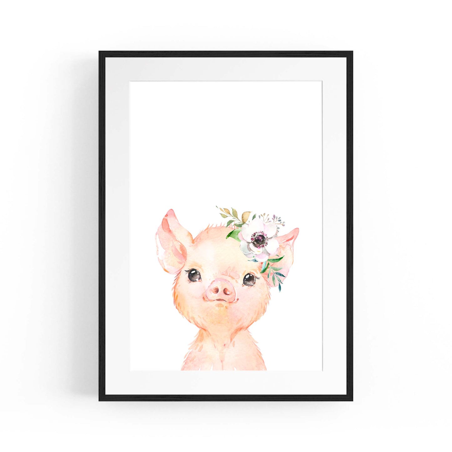 Cute Baby Pig Piglet Nursery Animal Gift Wall Art #1 - The Affordable Art Company