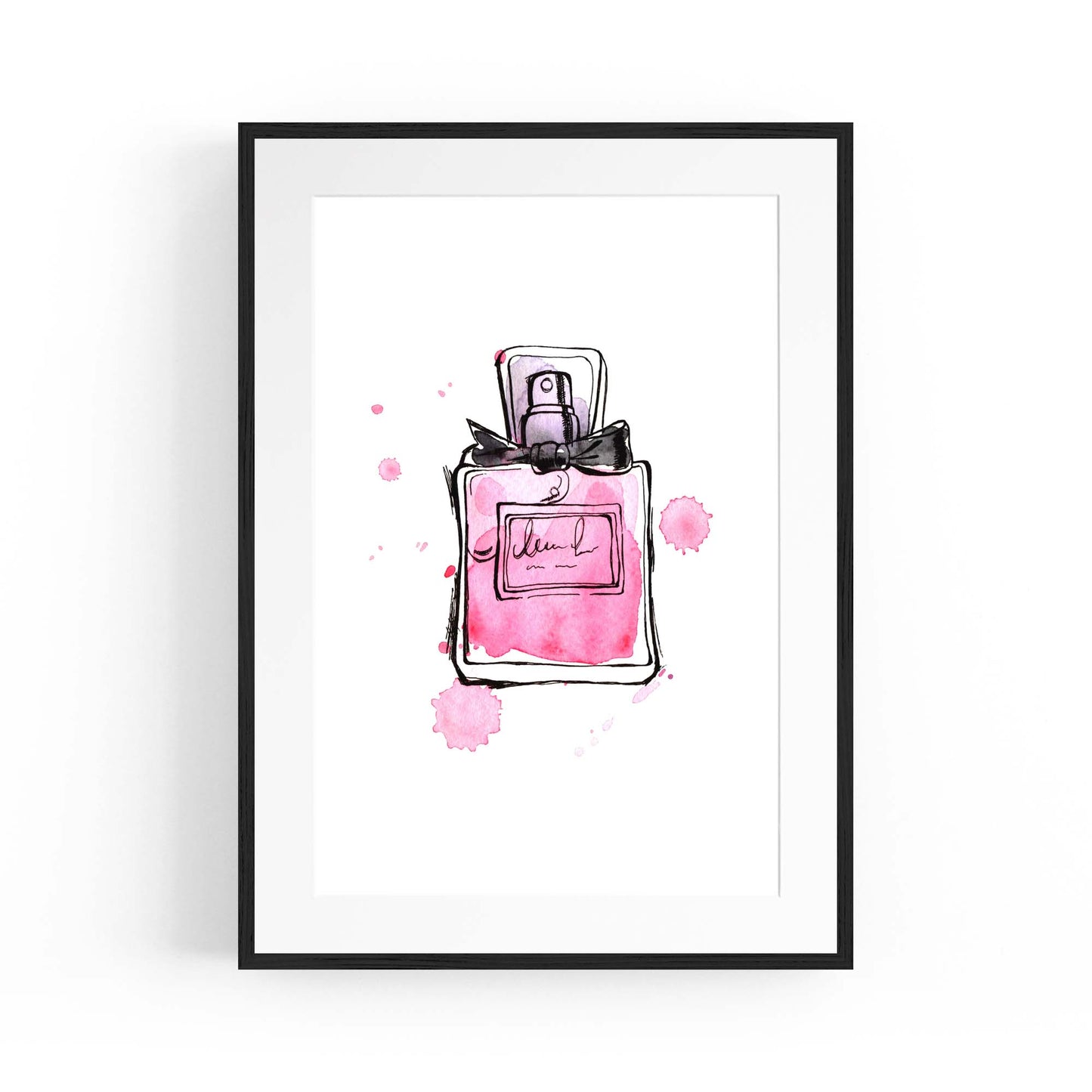 Pink Floral Perfume Bottle Fashion Flowers Wall Art #5 - The Affordable Art Company