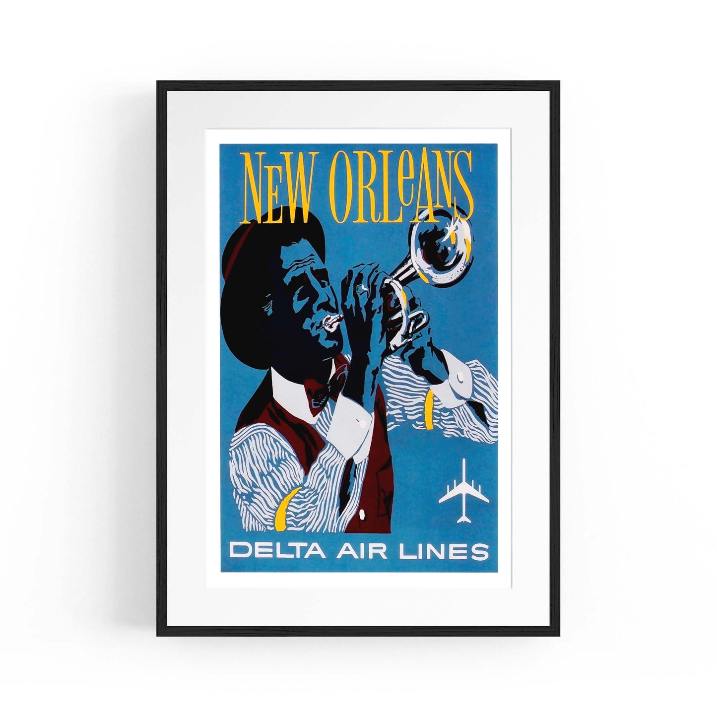 New Orleans USA Jazz Vintage Travel Advert Art - The Affordable Art Company