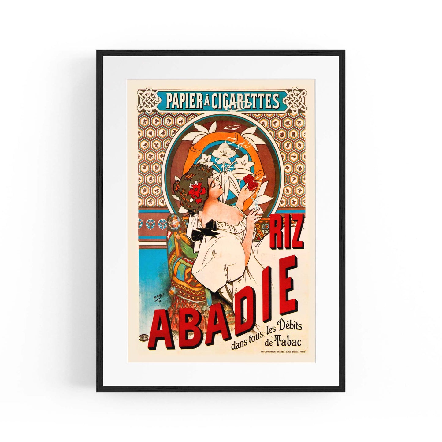 Abadie Cigarette Vintage Advert Wall Art - The Affordable Art Company