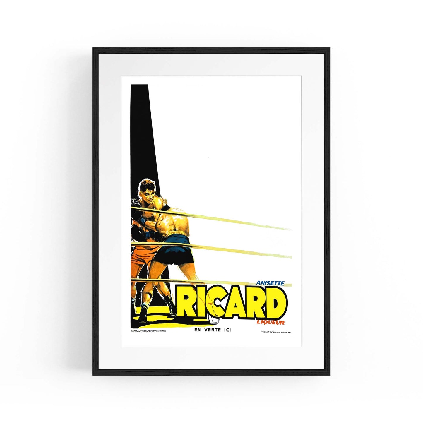 Ansiette Ricard Liqueur "Boxing" Vintage Advert Wall Art - The Affordable Art Company