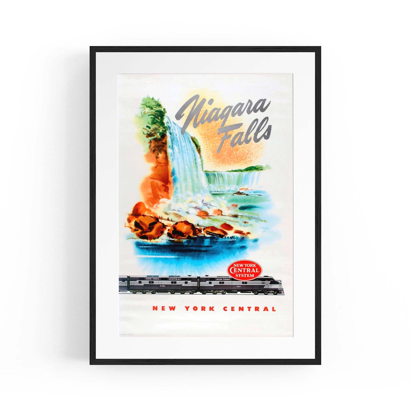 Niagra Falls, New York, USA Vintage Advert Wall Art - The Affordable Art Company