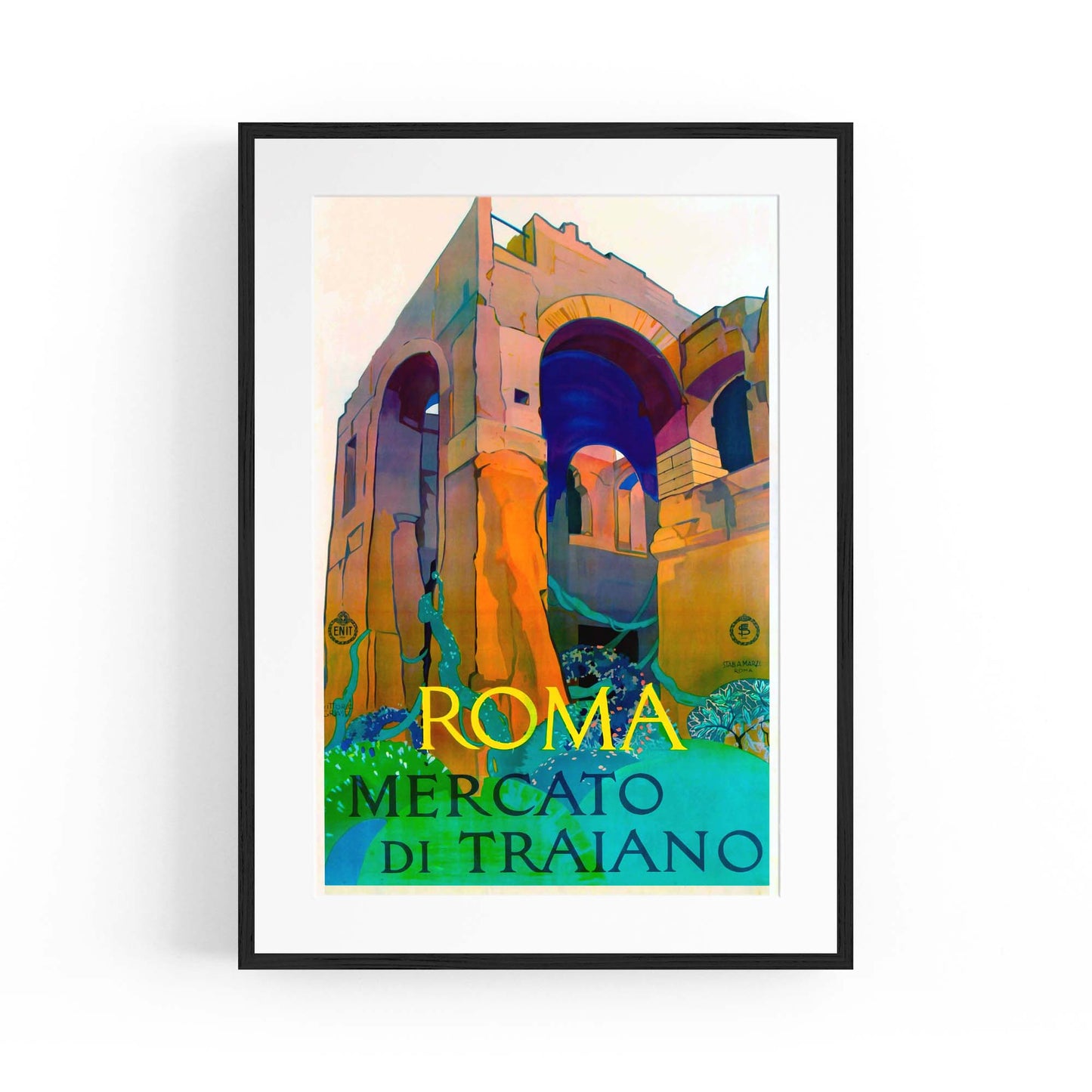 Rome, Italy Vintage Travel Advert Wall Art - The Affordable Art Company