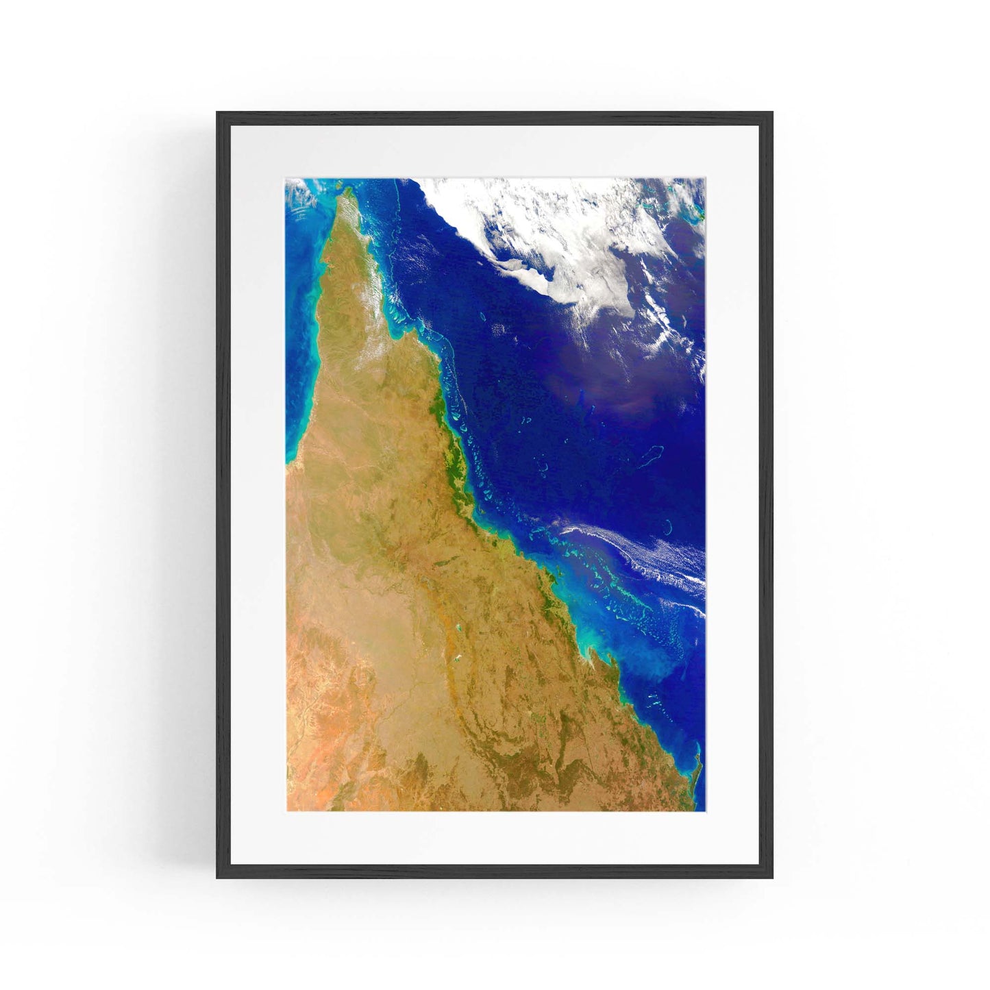 Great Barrier Reef from Space Australia Wall Art - The Affordable Art Company