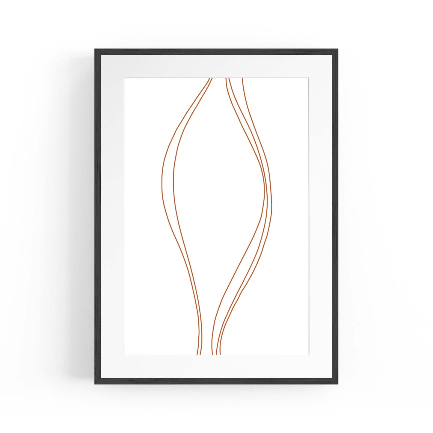 Minimal Waves Line Abstract Wall Art #1 - The Affordable Art Company