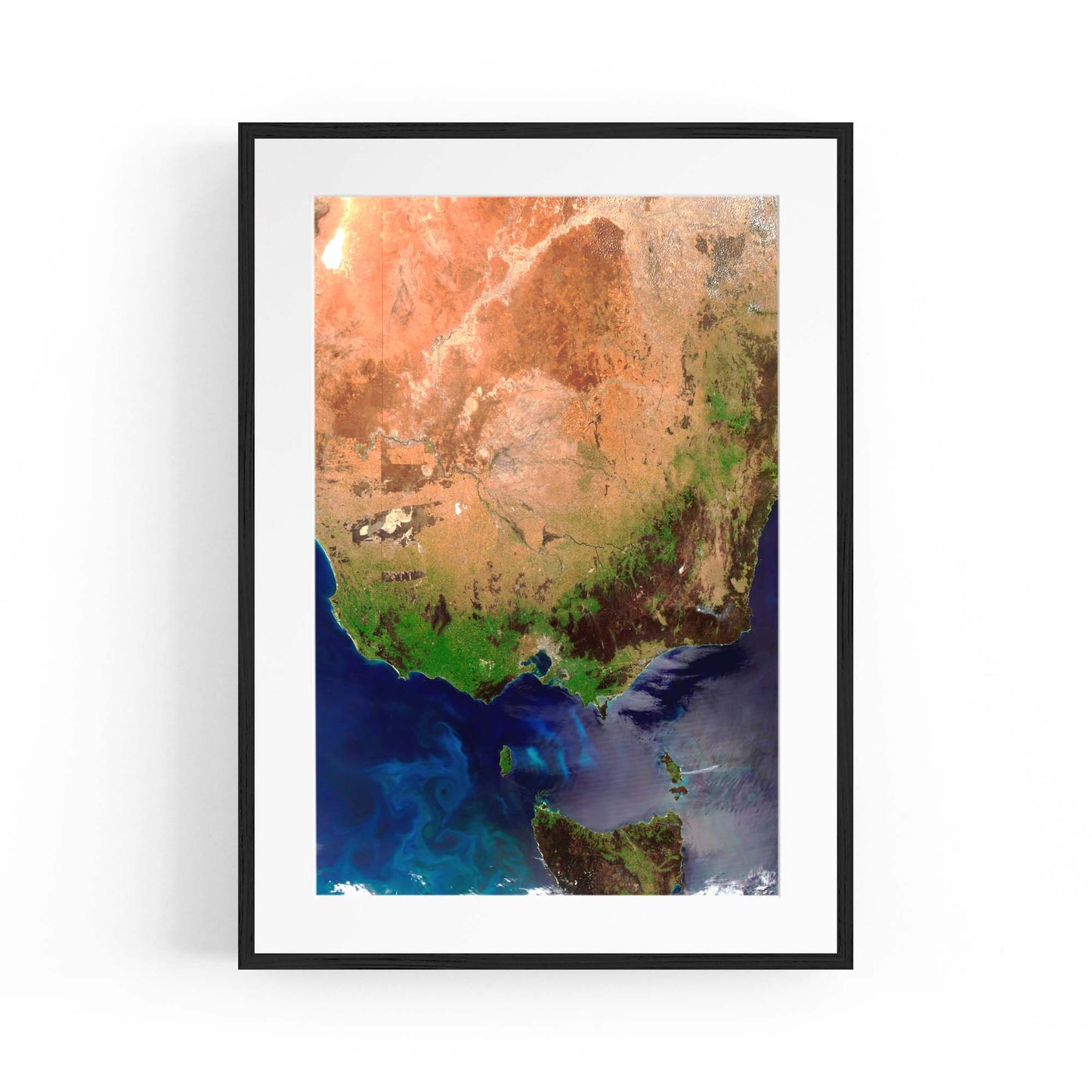 Victoria, Australia Satellite Photograph Wall Art - The Affordable Art Company