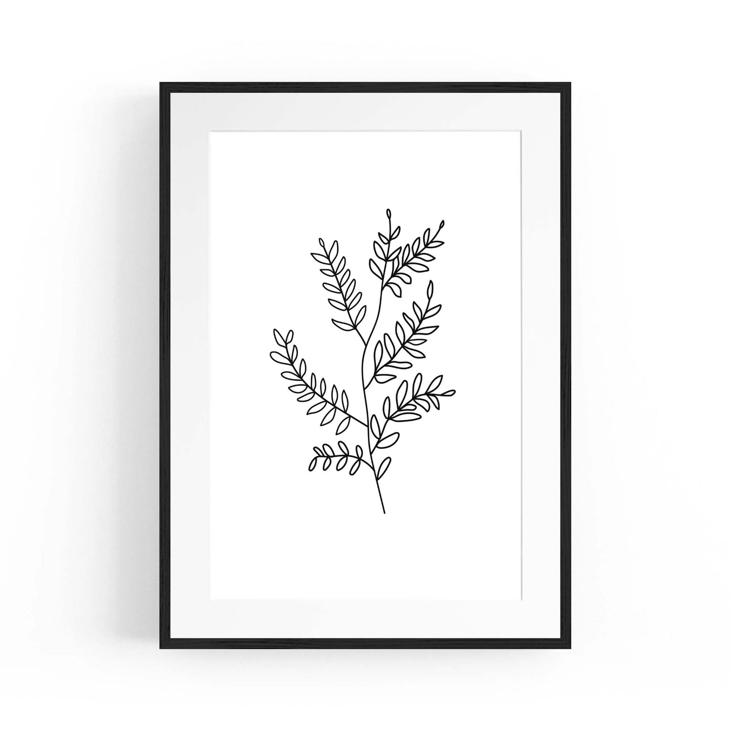 Twig Line Drawing Minimal Plant Wall Art - The Affordable Art Company