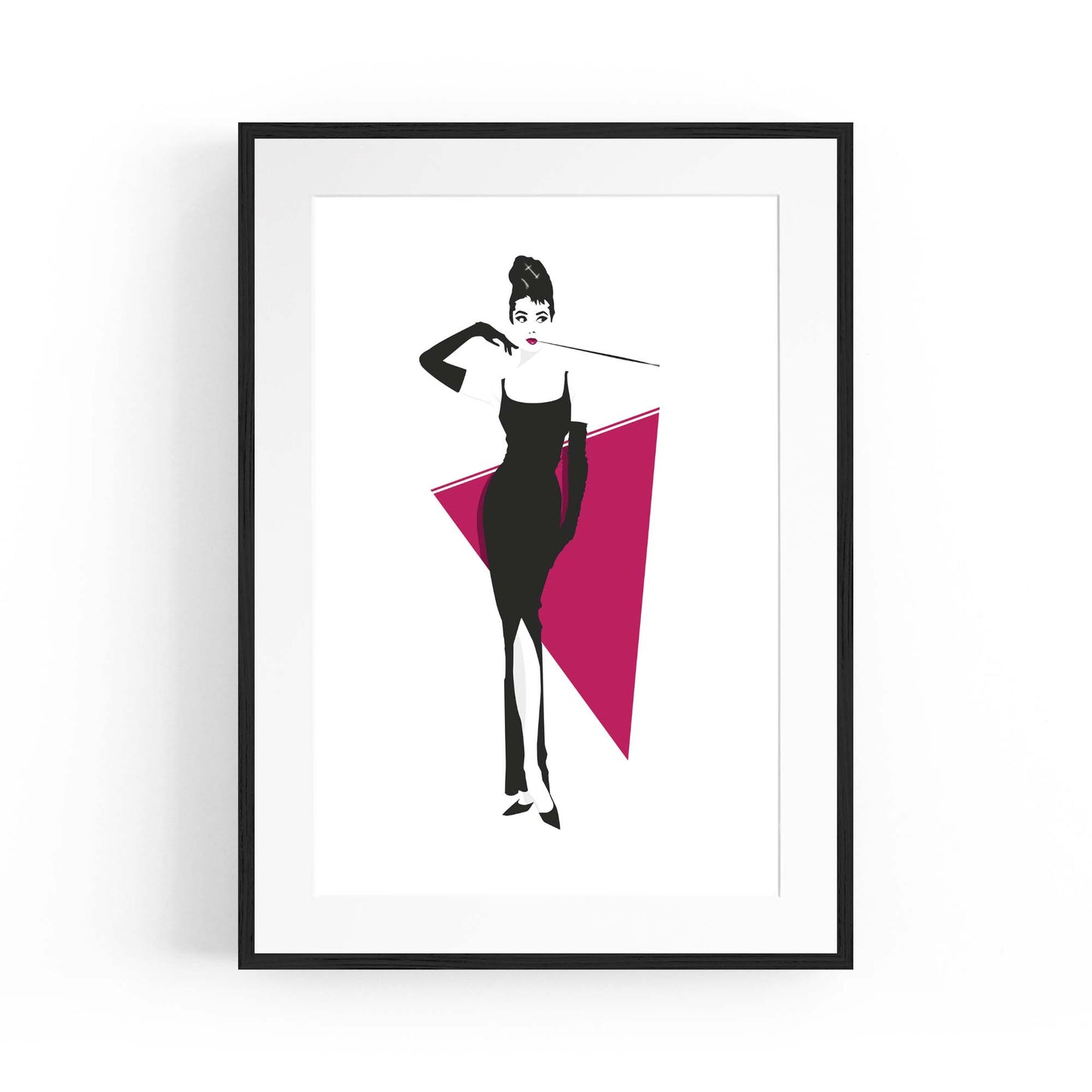 Audrey Hepburn Fashion Minimal Bedroom Wall Art #2 - The Affordable Art Company