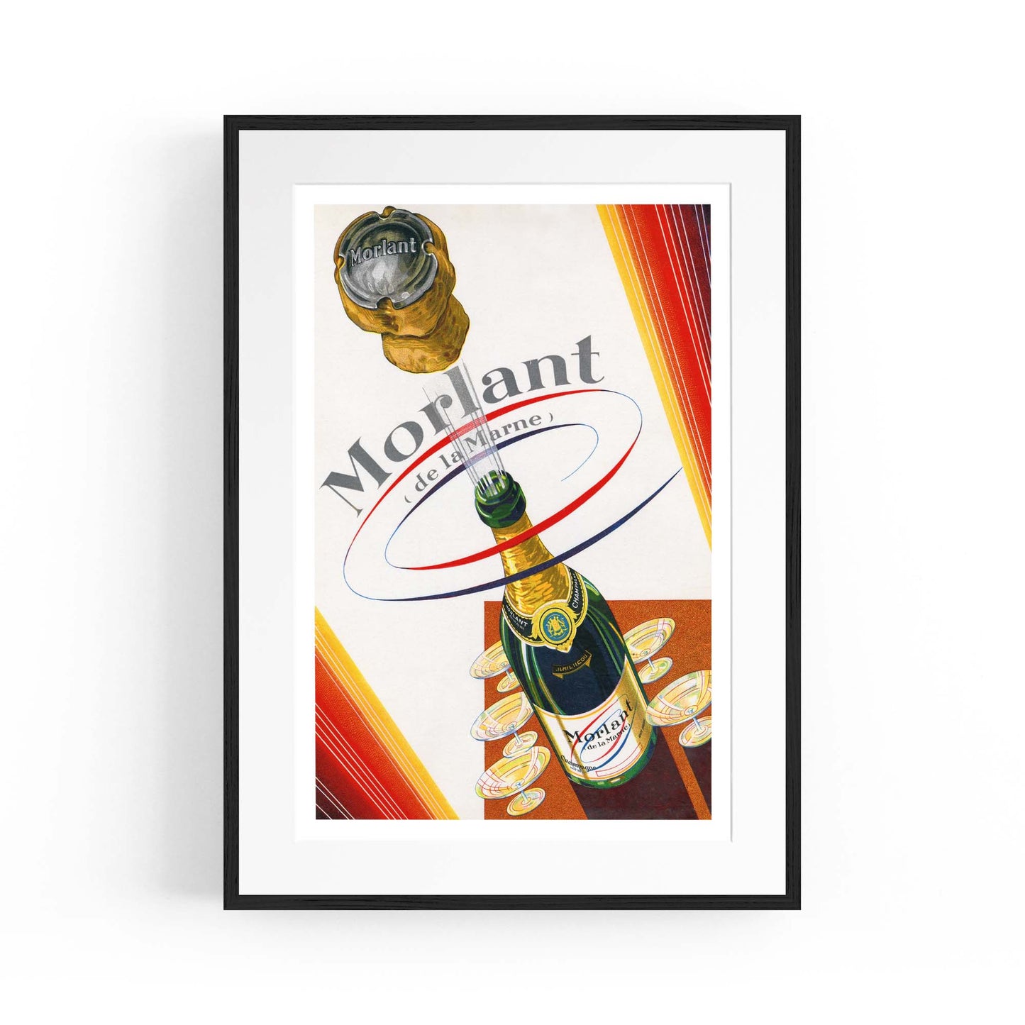 Morlant Champagne Vintage Drinks Advert Wall Art - The Affordable Art Company