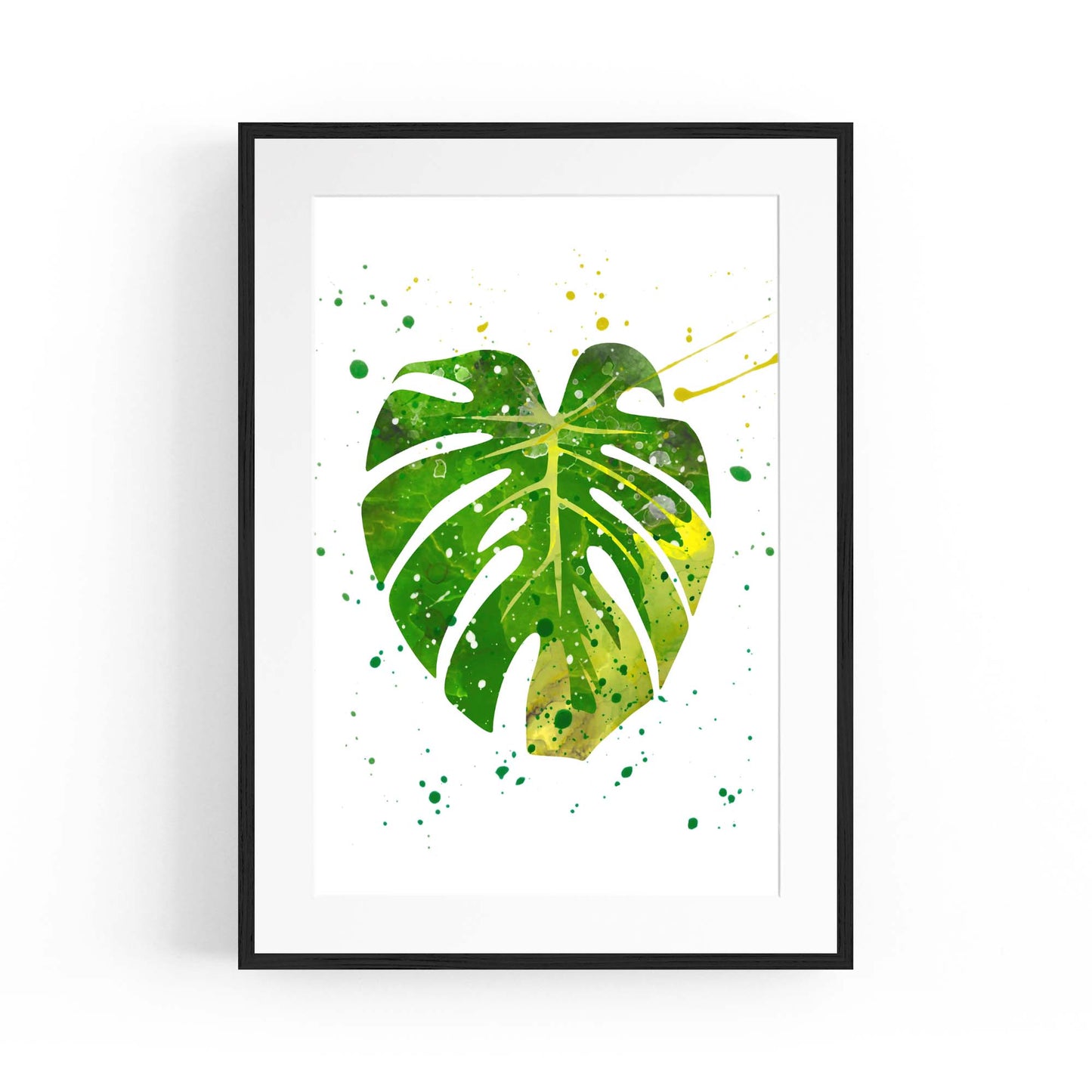 Palm Leaf Tropical Green Minimal Wall Art #2 - The Affordable Art Company