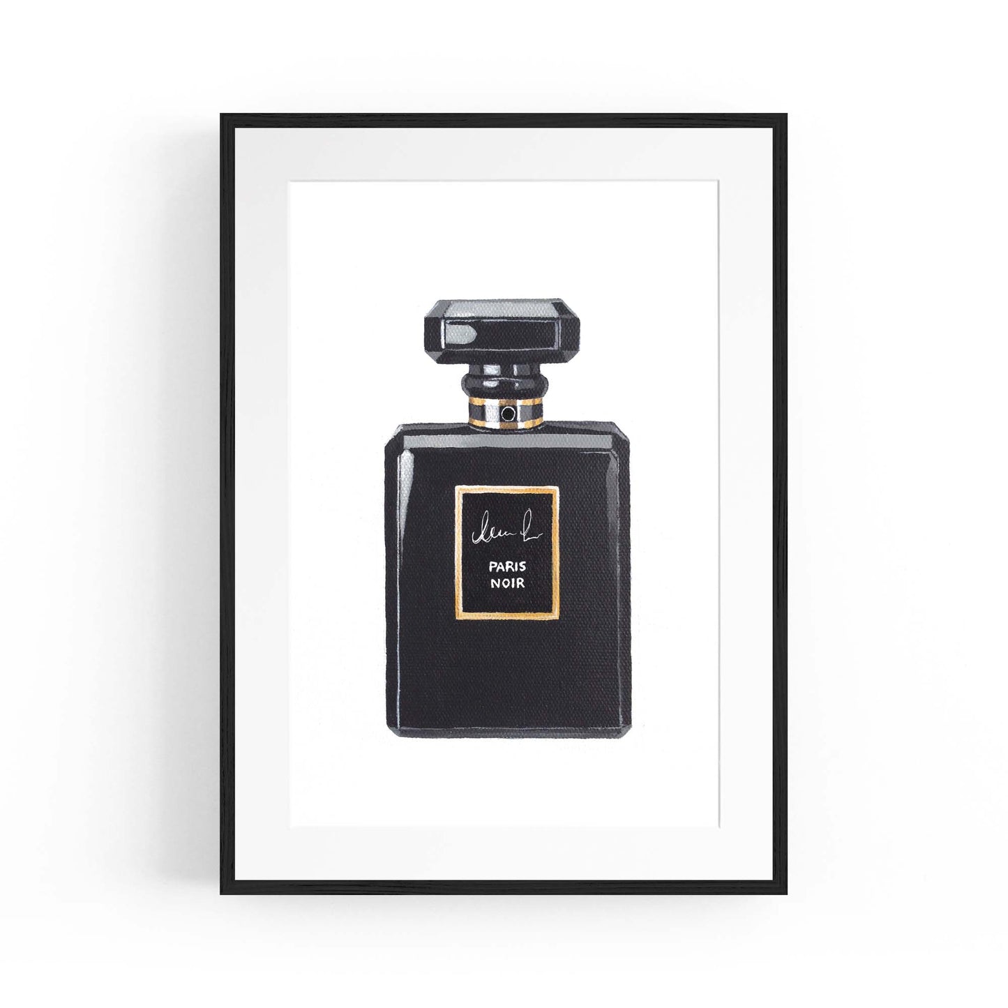 Black Perfume Bottle Fashion Wall Art - The Affordable Art Company